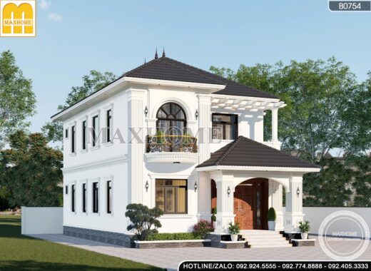Xu Hướng Nhà 2 Tầng Mái Nhật Tân Cổ Được Ưa Chuộng - MH46834 Xu Hướng Nhà 2 Tầng Mái Nhật Tân Cổ Được Ưa Chuộng - MH46834