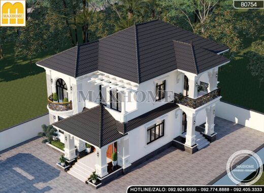 Xu Hướng Nhà 2 Tầng Mái Nhật Tân Cổ Được Ưa Chuộng - MH46834 Xu Hướng Nhà 2 Tầng Mái Nhật Tân Cổ Được Ưa Chuộng - MH46834