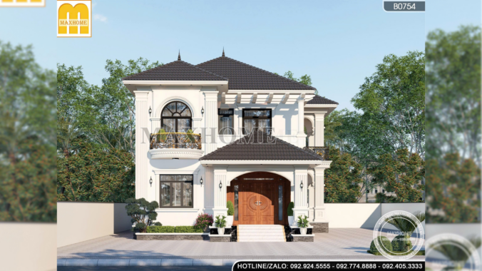 Xu Hướng Nhà 2 Tầng Mái Nhật Tân Cổ Được Ưa Chuộng - MH46834