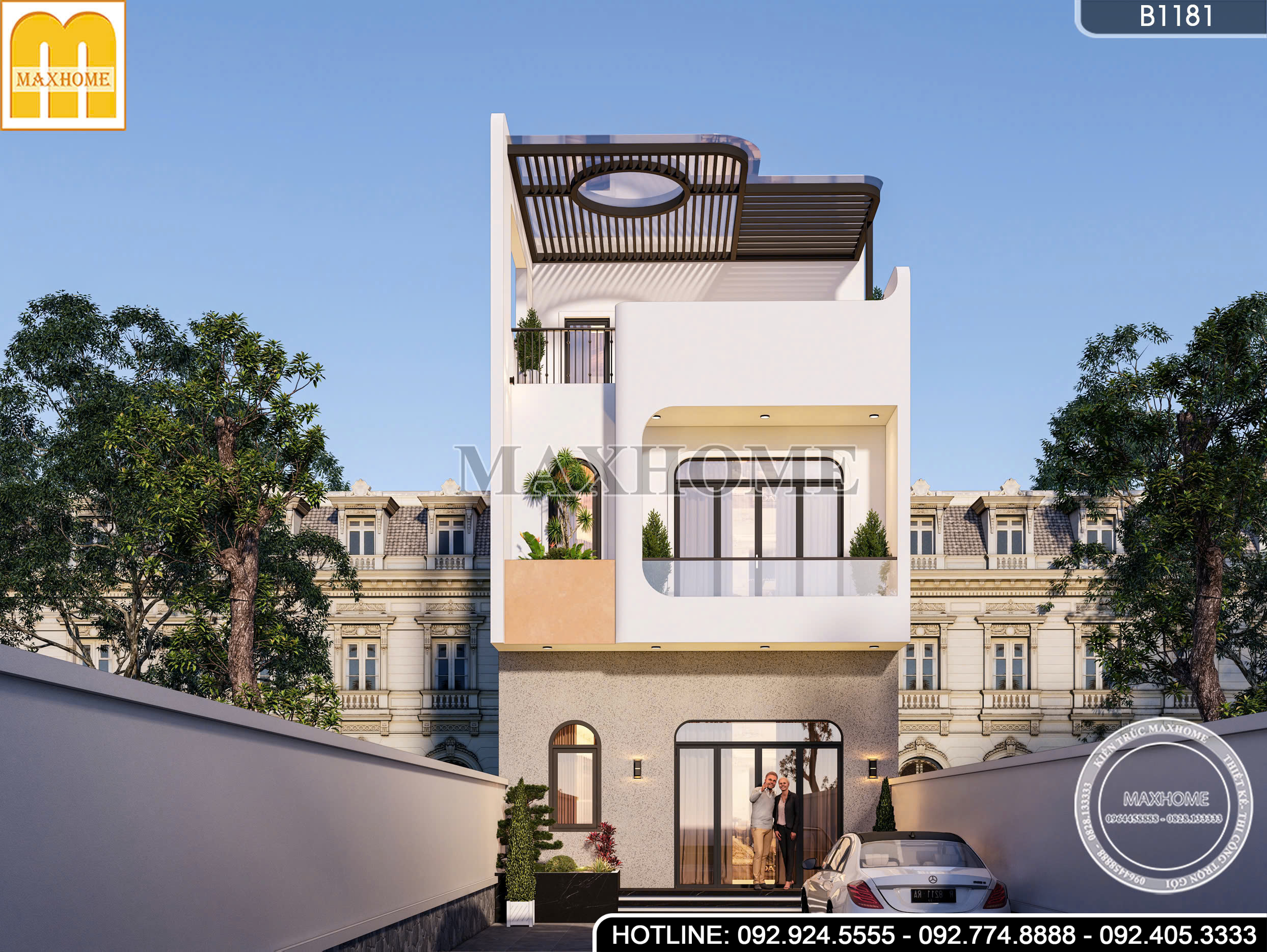 Mẫu Nhà Phố 3 Tầng Hiện Đại | MH47018