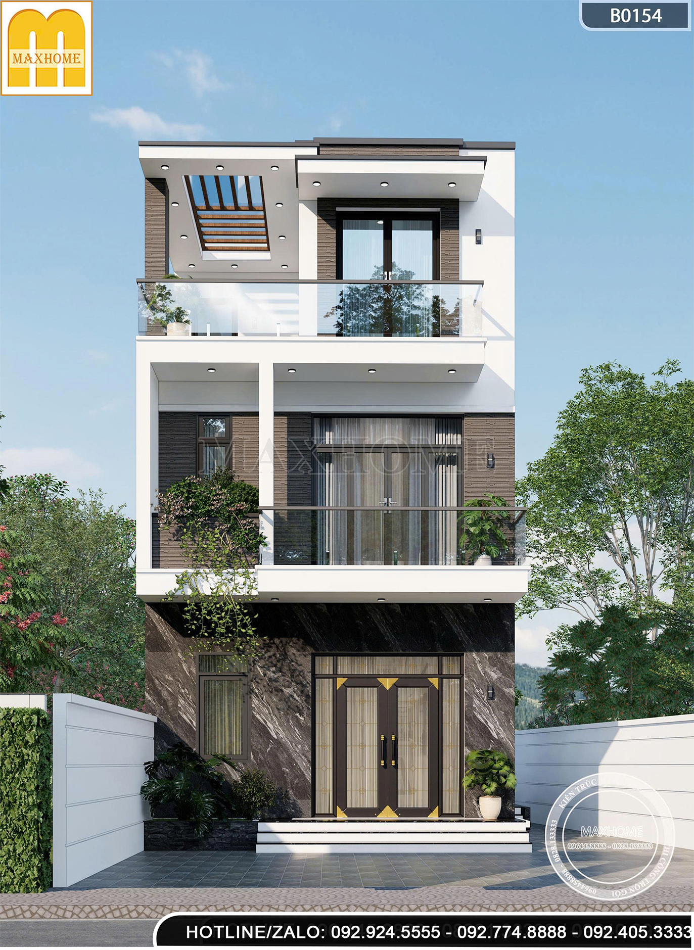 Nhà phố hiện đại 3 tầng | MH46802 Nhà phố hiện đại 3 tầng | MH46802