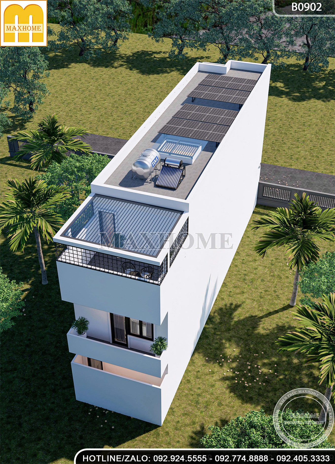 Mẫu nhà phố 3 tầng hiện đại | MH46814