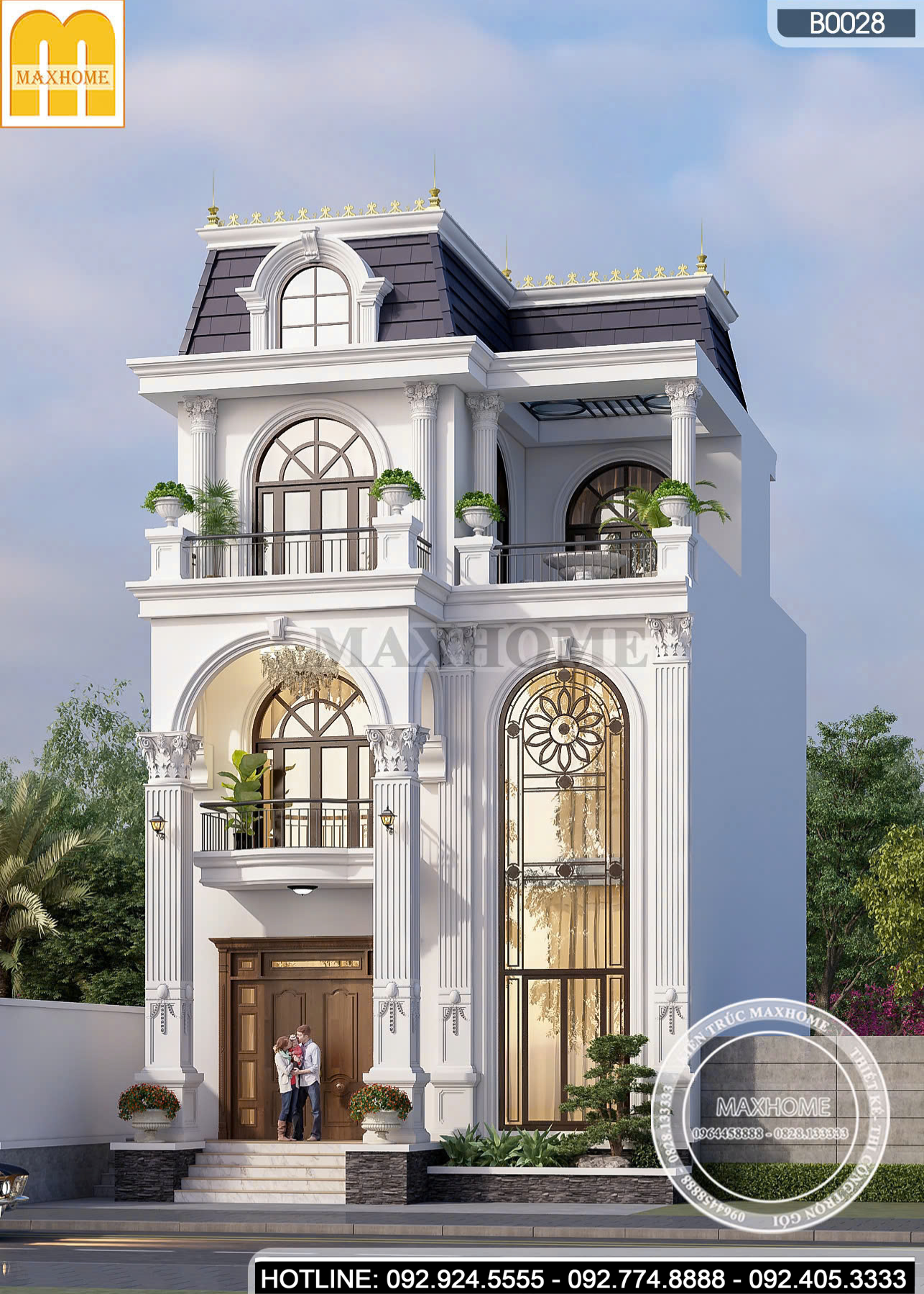 Thiết Kế Biệt Thự Tân Cổ Điển  | MH47032