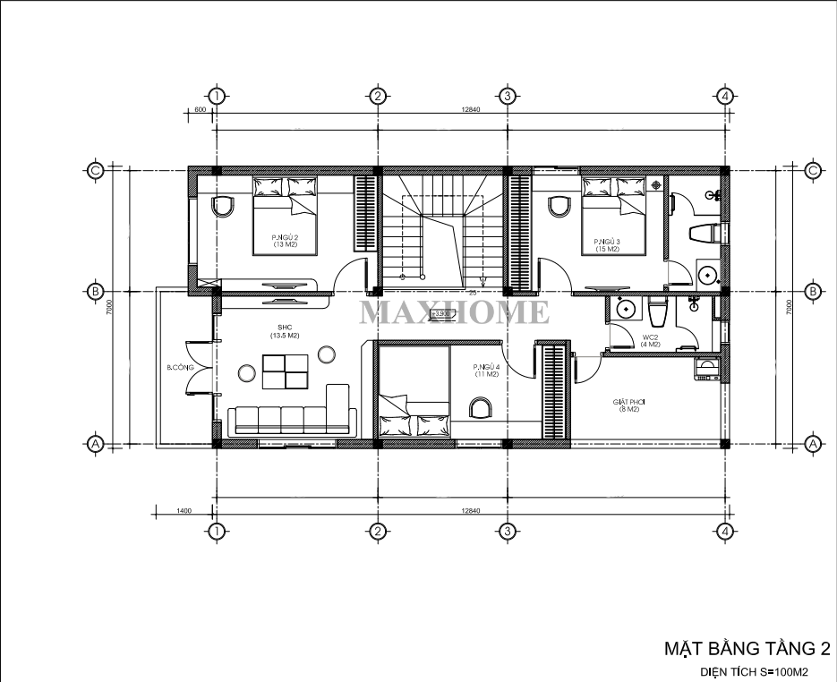 Thiết kế nhà 2 tầng hiện đại với chi phí tiết kiệm cho gia chủ tại Lào Cai