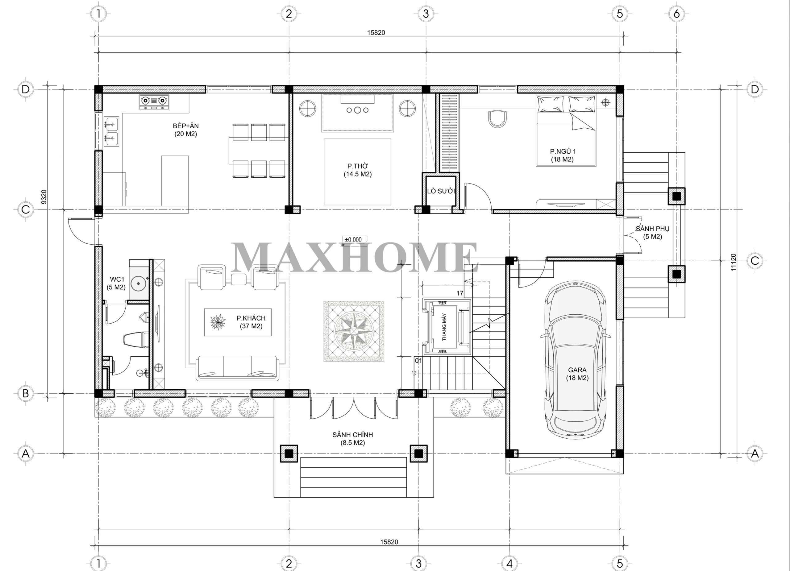 Biệt thự tân cổ điển mái Thái siêu đẳng cấp tại Hà Nội - MH47046