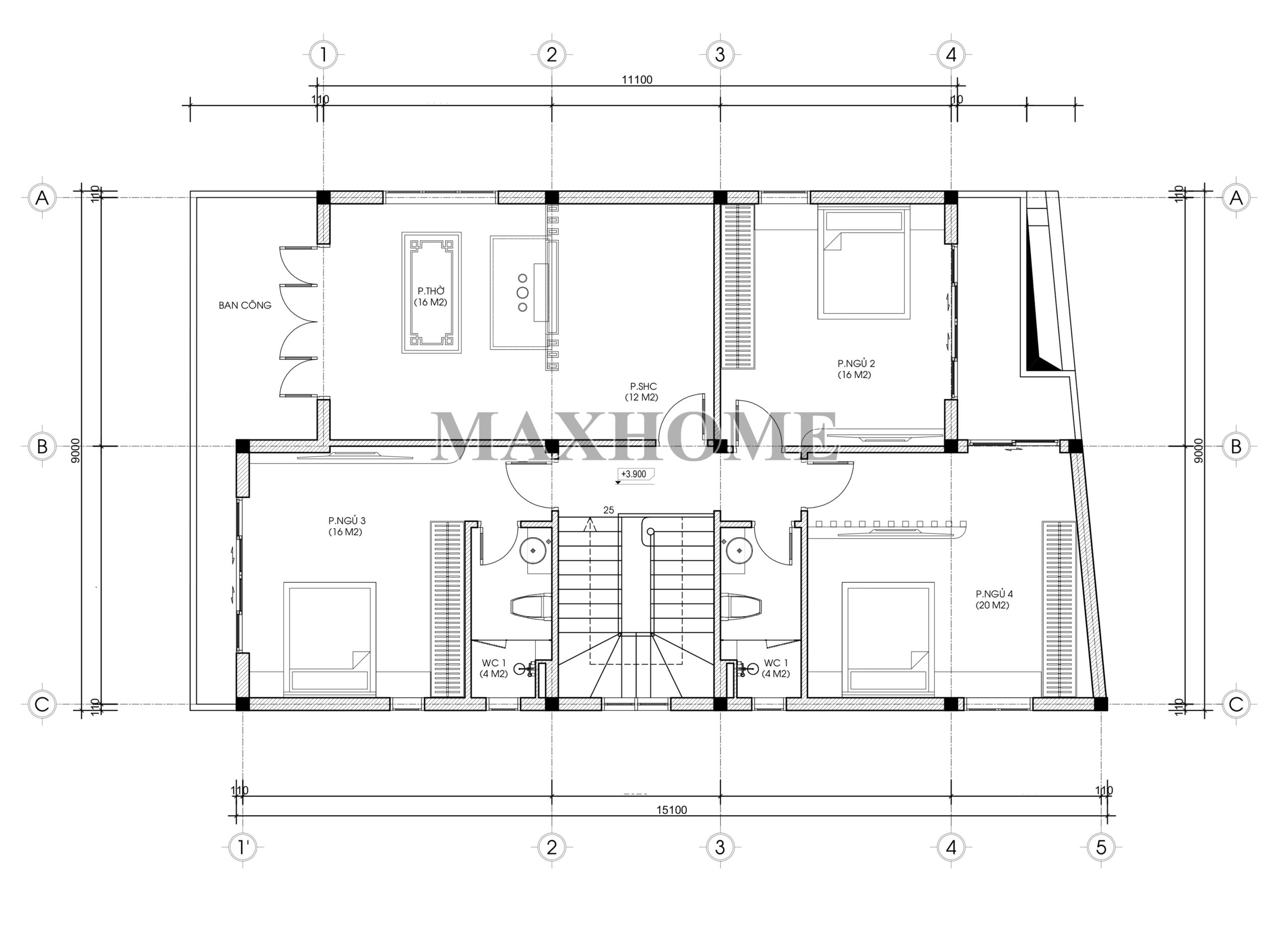Mẫu 2 tầng mái Nhật độc lạ, sang trọng tại Phú Thọ - MH46982
