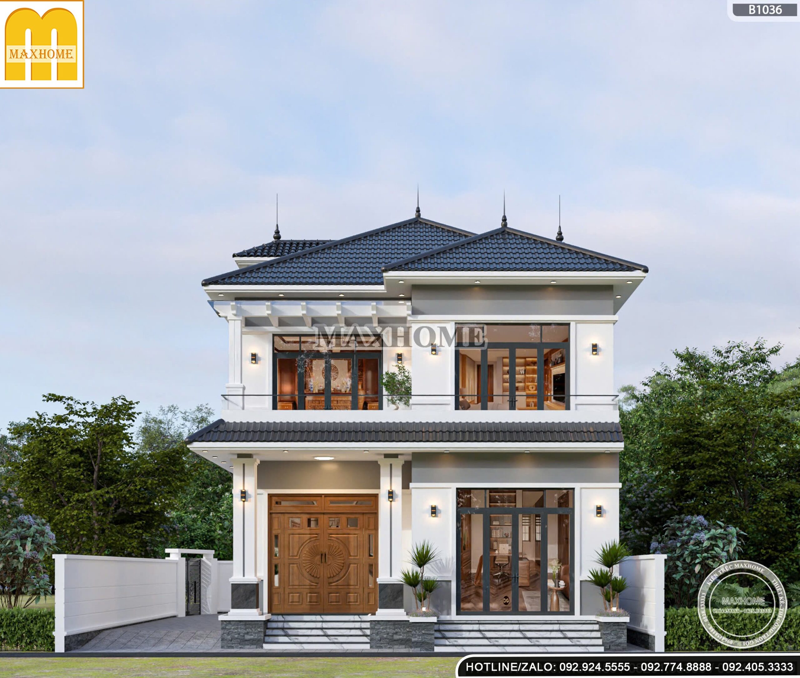 Mẫu 2 tầng mái Nhật độc lạ, sang trọng tại Phú Thọ - MH46982