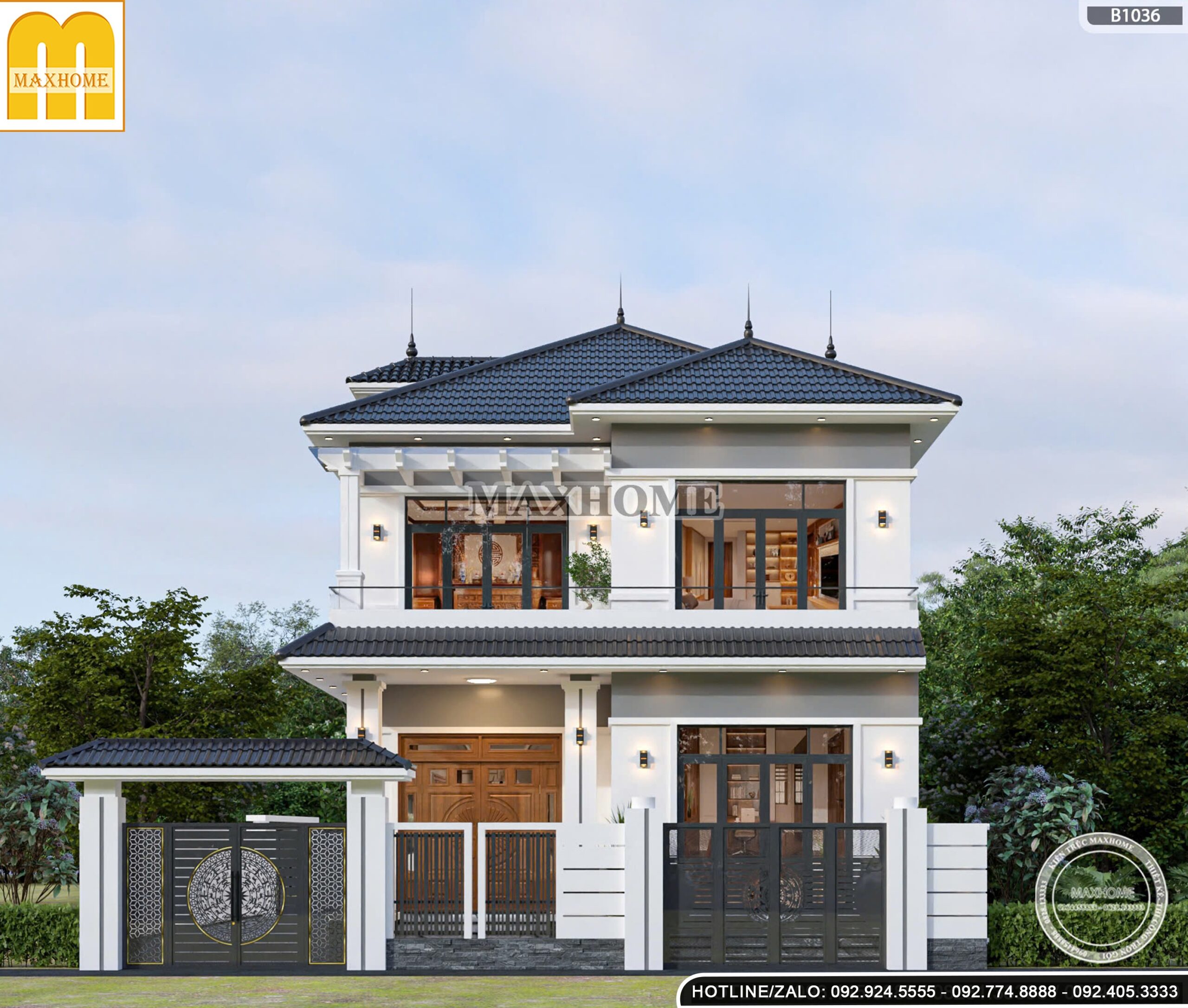 Mẫu 2 tầng mái Nhật độc lạ, sang trọng tại Phú Thọ - MH46982