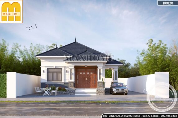 Mẫu nhà cấp 4 mái Nhật đầy đủ tiện nghi, giá rẻ tại Thanh Hóa - MH46670 Mẫu nhà cấp 4 mái Nhật đầy đủ tiện nghi, giá rẻ tại Thanh Hóa - MH46670