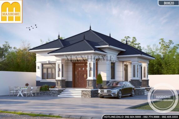 Mẫu nhà cấp 4 mái Nhật đầy đủ tiện nghi, giá rẻ tại Thanh Hóa - MH46670 Mẫu nhà cấp 4 mái Nhật đầy đủ tiện nghi, giá rẻ tại Thanh Hóa - MH46670