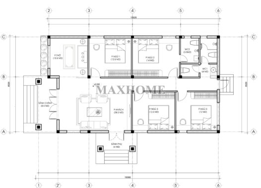 Mẫu nhà cấp 4 mái Nhật đầy đủ tiện nghi, giá rẻ tại Thanh Hóa - MH46670 Mẫu nhà cấp 4 mái Nhật đầy đủ tiện nghi, giá rẻ tại Thanh Hóa - MH46670