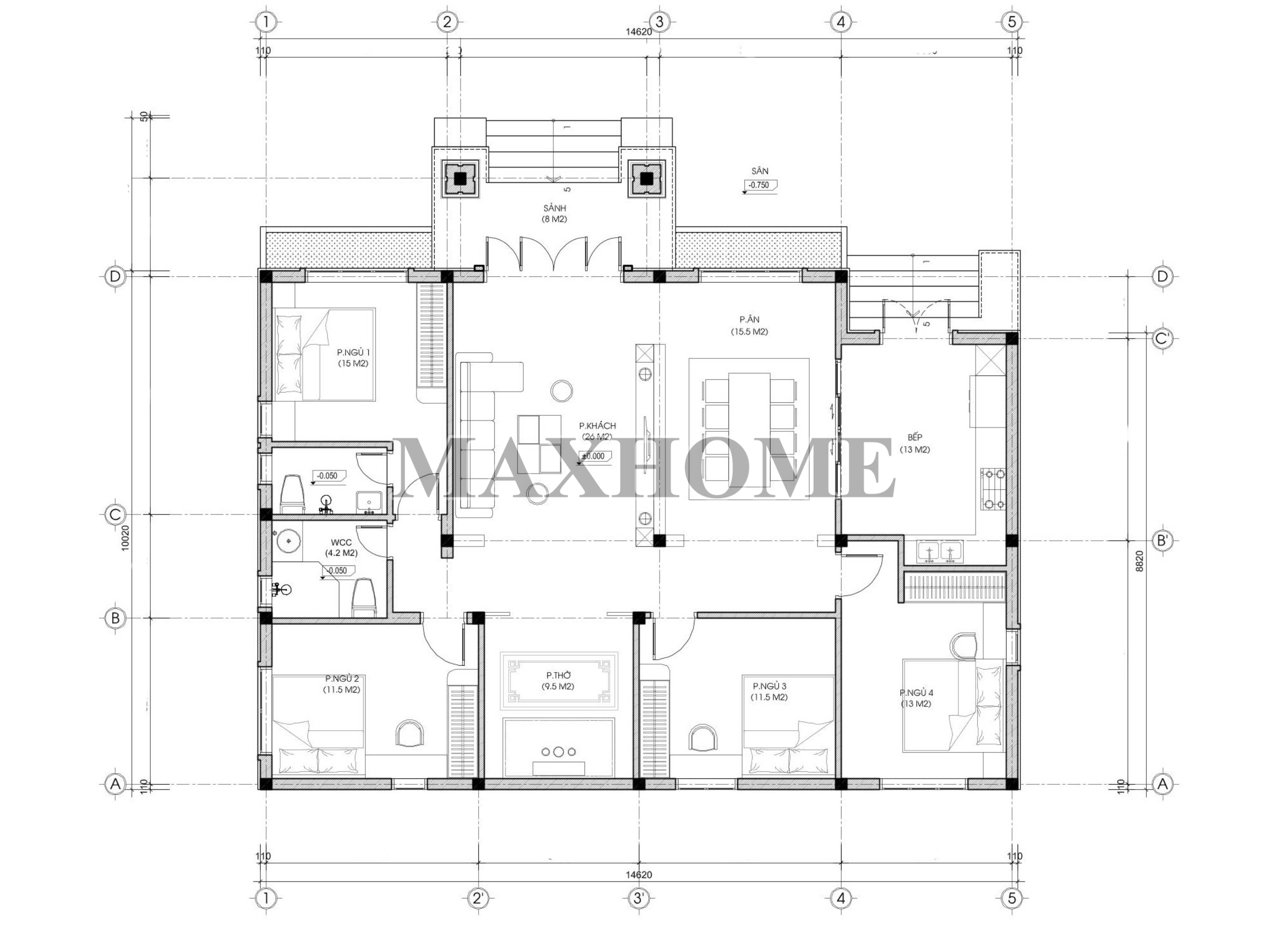 Mẫu nhà vườn mái Nhật 1 tầng hiện đại, chi phí hợp lý | MH46930 Mẫu nhà vườn mái Nhật 1 tầng hiện đại, chi phí hợp lý | MH46930