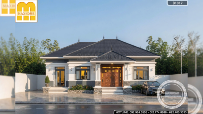 Mẫu nhà vườn mái Nhật 1 tầng hiện đại, chi phí hợp lý | MH46930