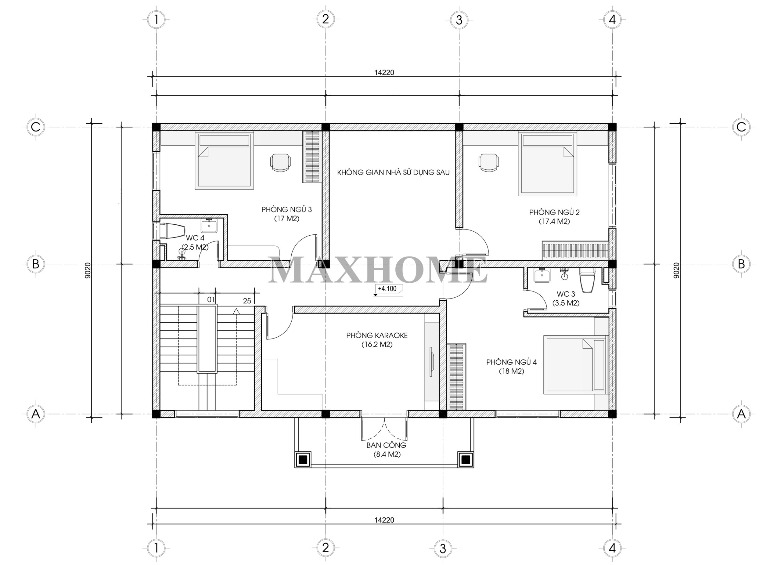 Ngắm nhìn mẫu nhà mái Nhật 3 gian tinh tế, sang trọng tại Hà Nội - MH47044 Ngắm nhìn mẫu nhà mái Nhật 3 gian tinh tế, sang trọng tại Hà Nội - MH47044