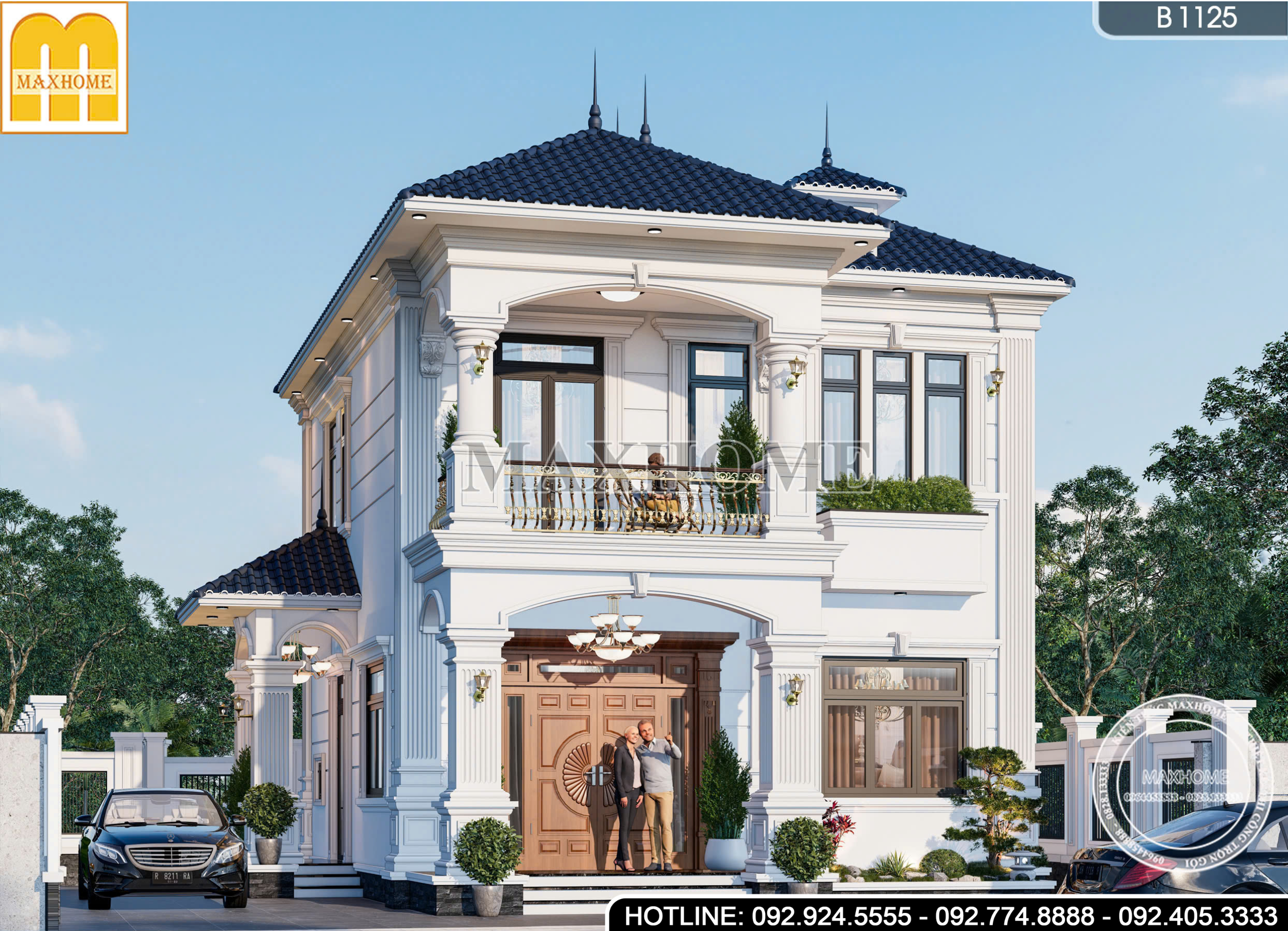Thiết kế mẫu nhà mái Nhật 4 phòng ngủ tại Ninh Bình - MH46892