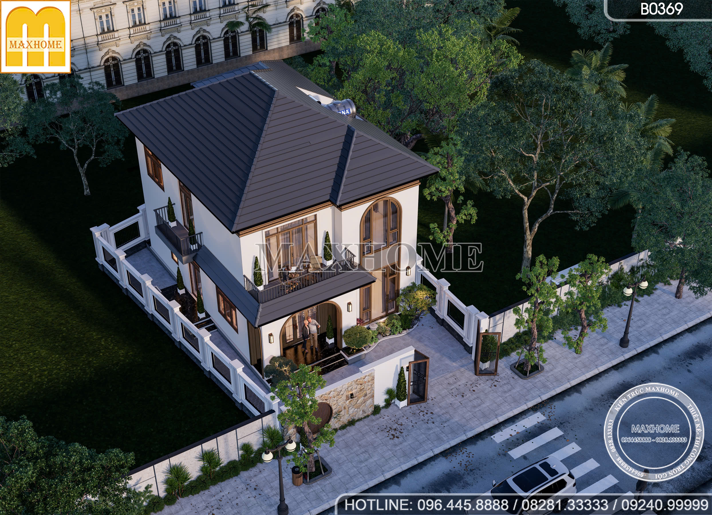 Thiết kế biệt thự 2 tầng mái Nhật | MH47045 Thiết kế biệt thự 2 tầng mái Nhật | MH47045