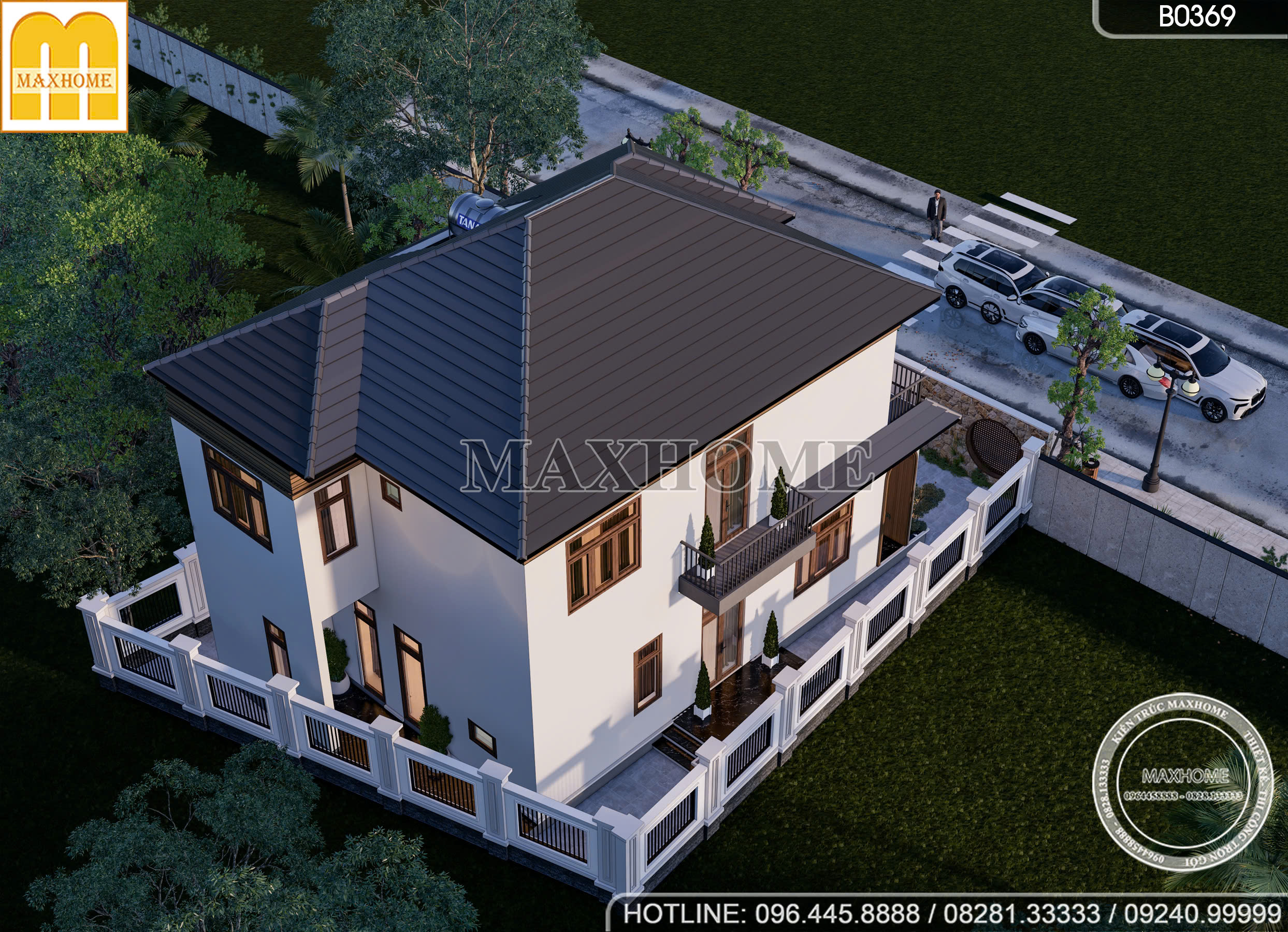 Thiết kế biệt thự 2 tầng mái Nhật | MH47045 Thiết kế biệt thự 2 tầng mái Nhật | MH47045