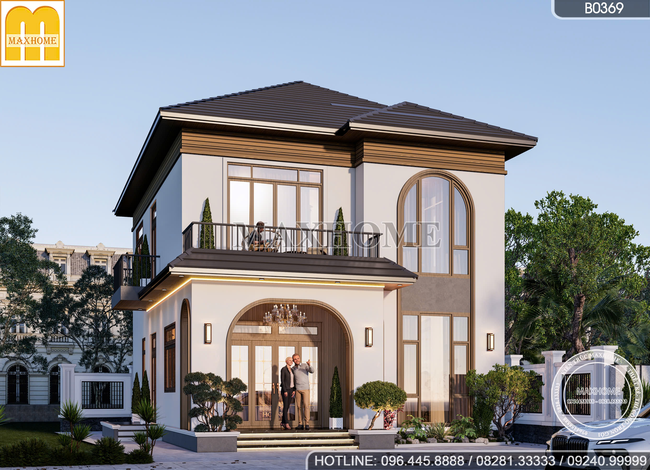 Thiết kế biệt thự 2 tầng mái Nhật | MH47045 Thiết kế biệt thự 2 tầng mái Nhật | MH47045