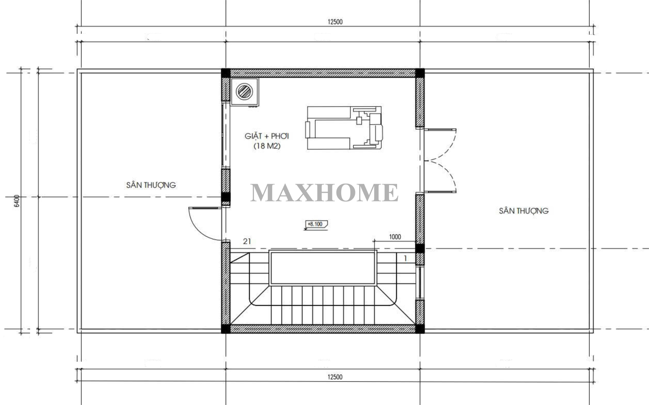 Mặt bằng công năng sử dụng tầng 3
