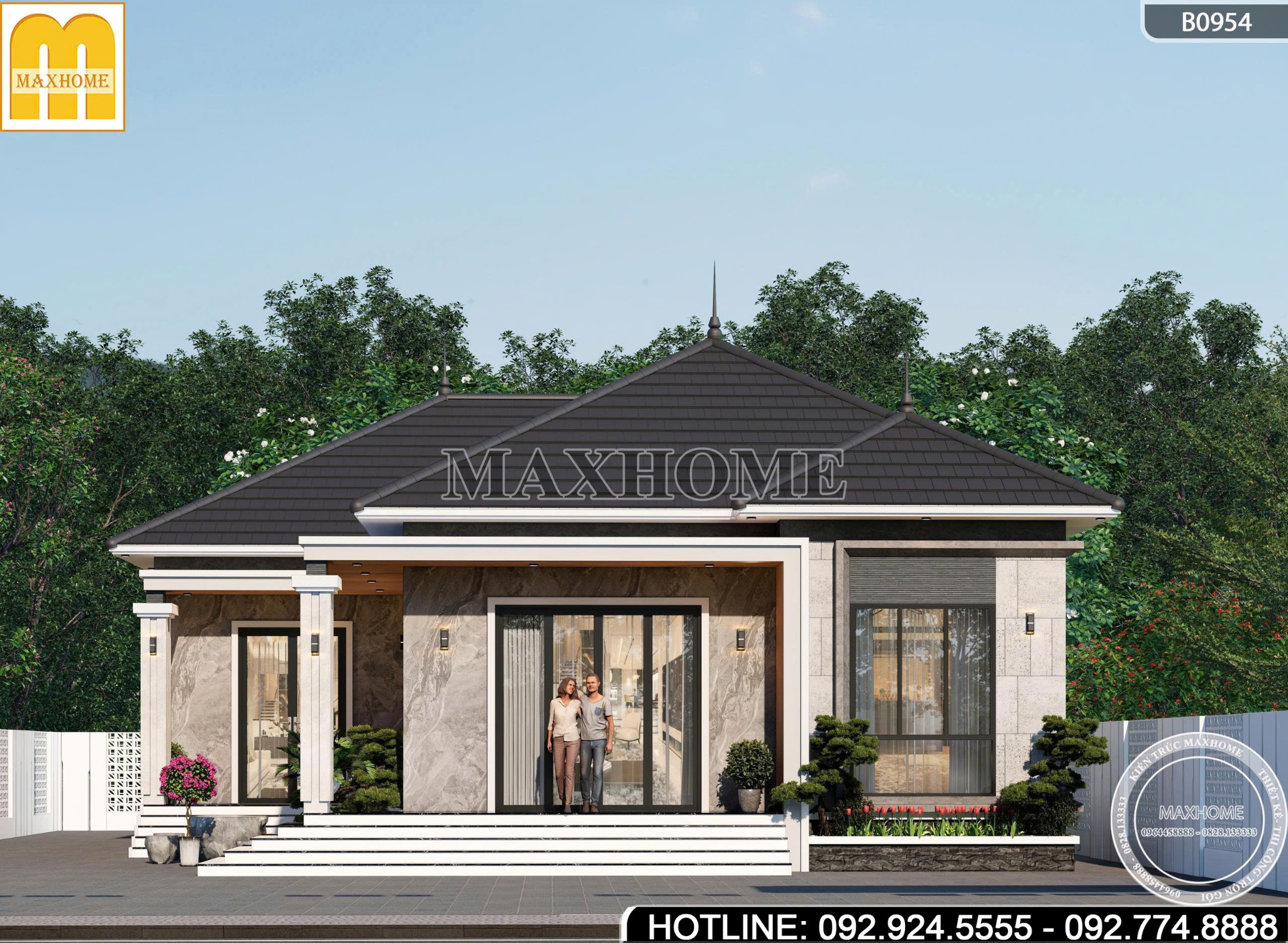Nhà Cấp 4 Mái Nhật Hiện Đại, Tối Ưu | MH47025