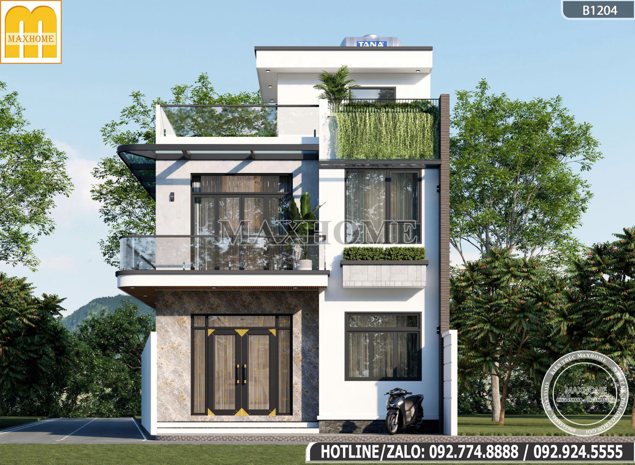 Top Mẫu Nhà 2 Tầng 1 TuM | MH47023