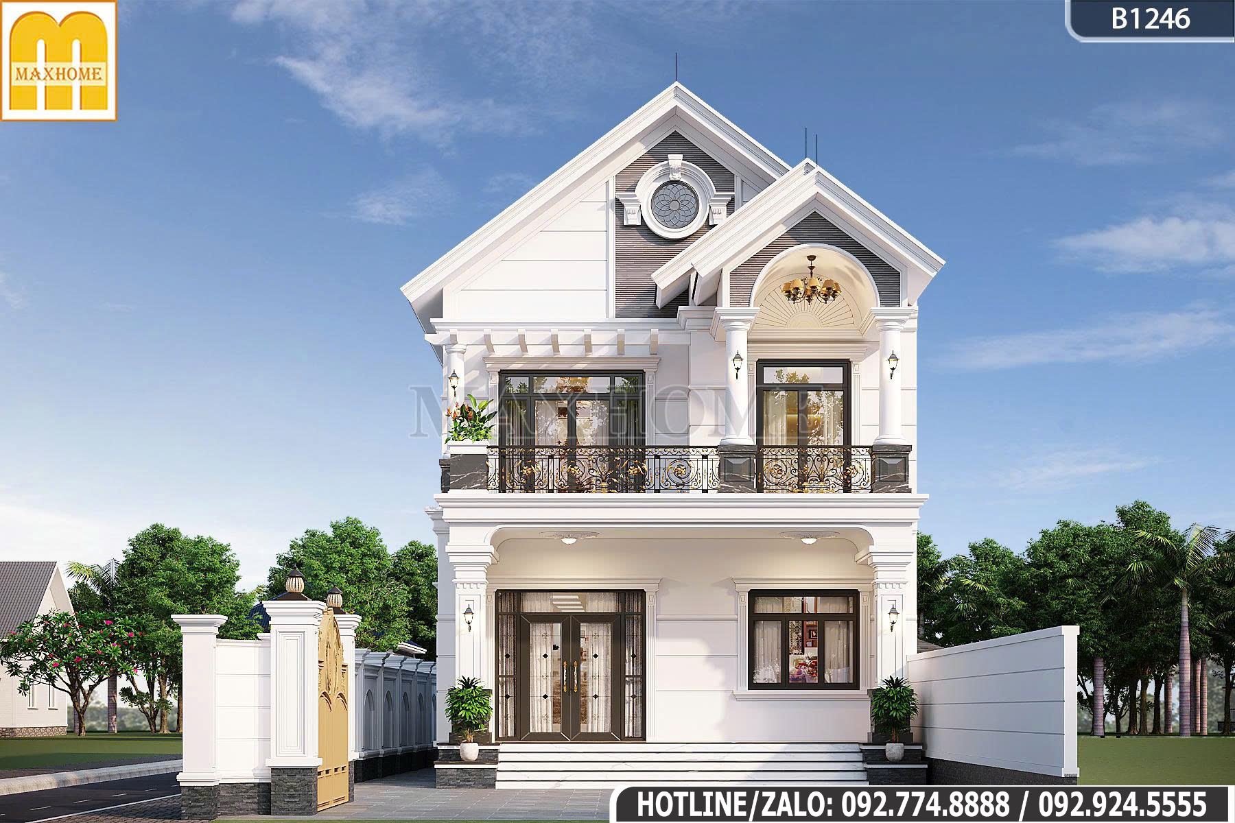 Nhà mái Thái 2 tầng tại Ninh Bình | MH47052