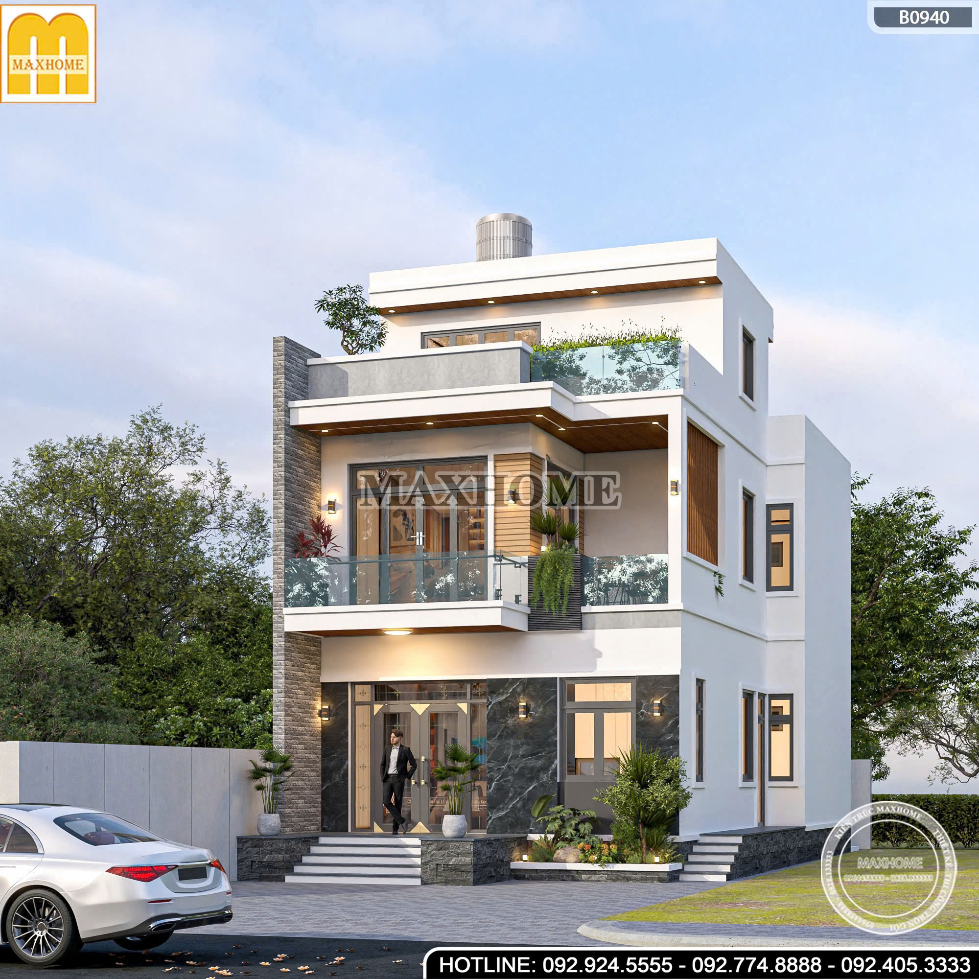 Mẫu nhà 3 tầng hiện đại tại Thanh Hóa | MH46870