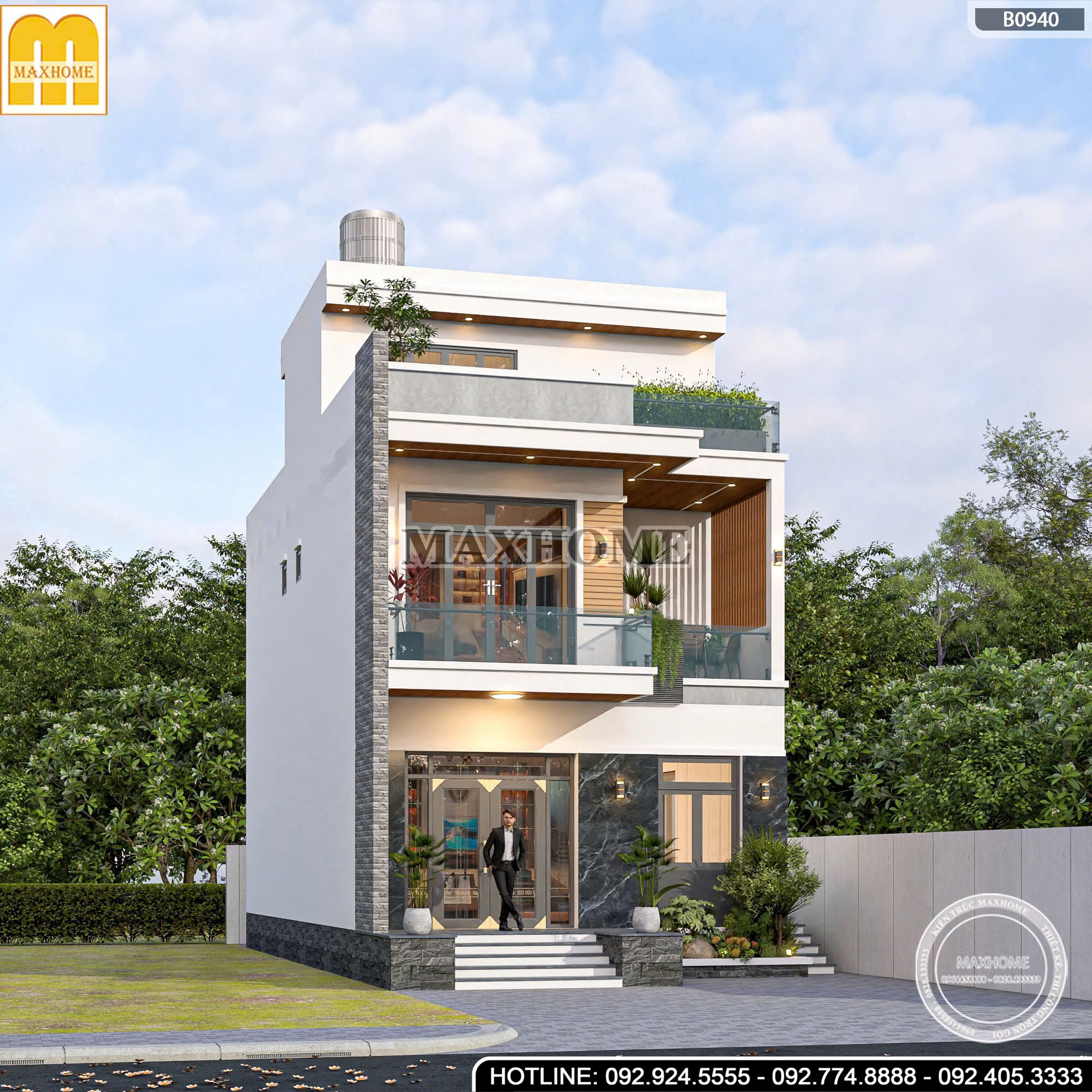 Mẫu nhà 3 tầng hiện đại tại Thanh Hóa | MH46870