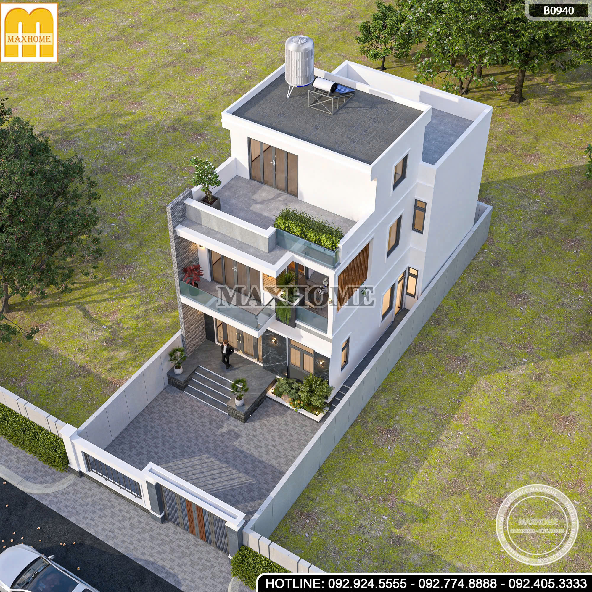 Mẫu nhà 3 tầng hiện đại tại Thanh Hóa | MH46870