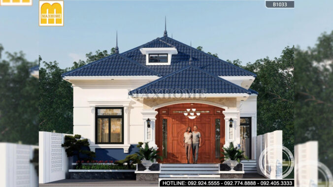 Mẫu Nhà Cấp 4 Mái Nhật Tân Cổ Tại Thanh Hóa | MH46902