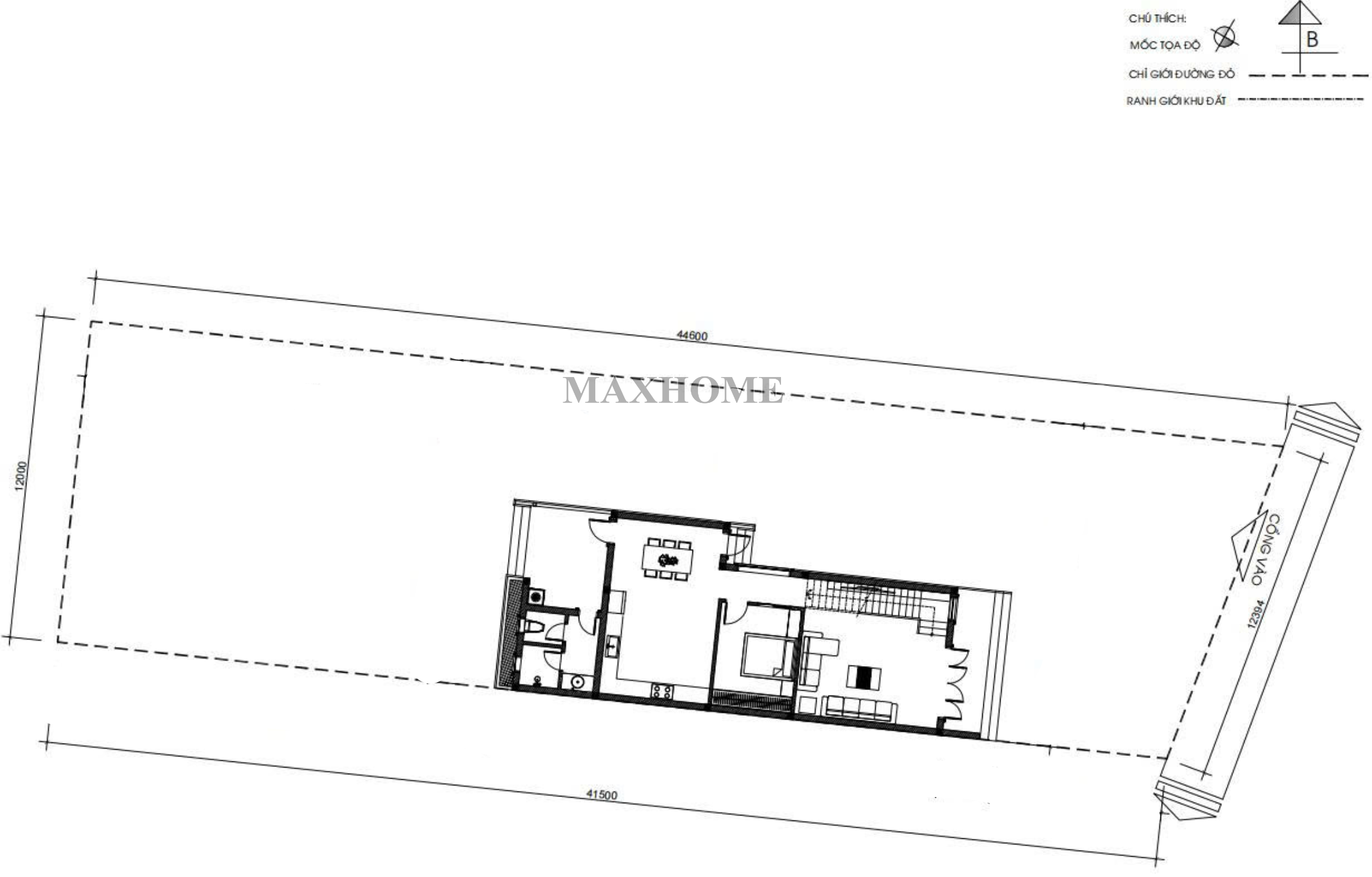 Mặt bằng định vị công trình