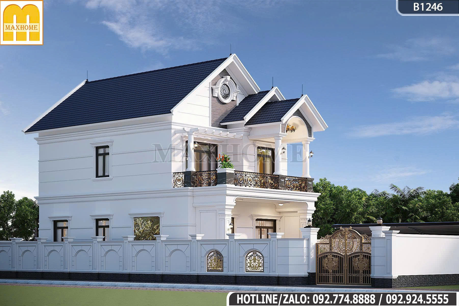 Nhà mái Thái 2 tầng tại Ninh Bình | MH47052