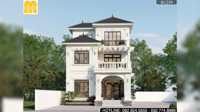 Nhà 3 tầng mái Nhật tân cổ đẹp đẳng cấp | MH47101