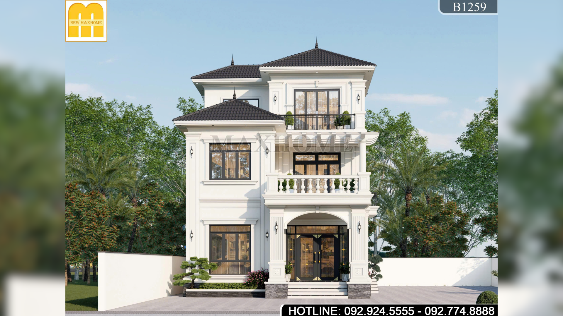 Nhà 3 tầng mái Nhật tân cổ đẹp đẳng cấp | MH47101