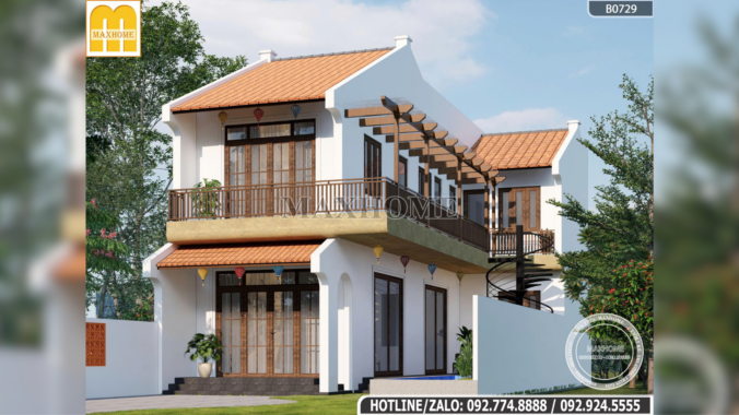 Mẫu Nhà 2 Tầng Phong Cách Mới Lạ | MH46732