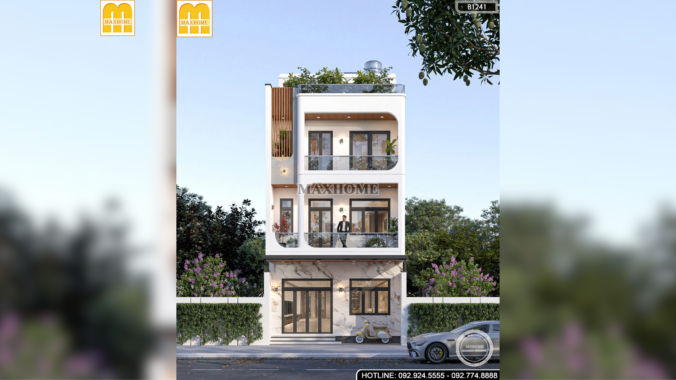 Mẫu Nhà 3 Tầng 1 Tum Tiện Nghi | MH47053