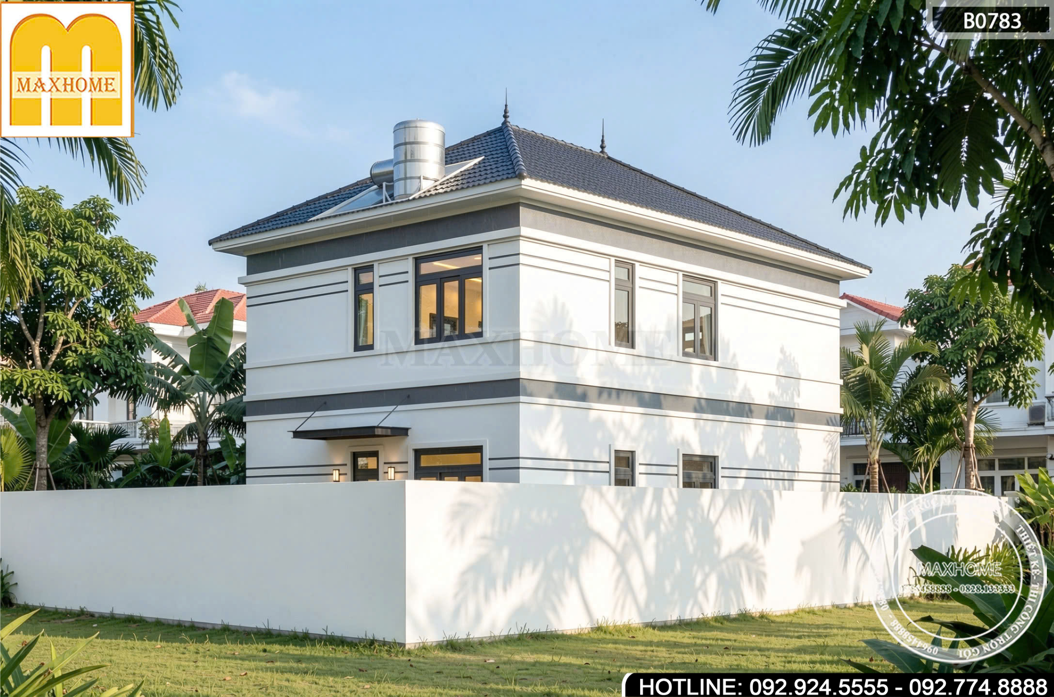 Mẫu Nhà 2 Tầng Mái Nhật Sang Trọng | MH46967