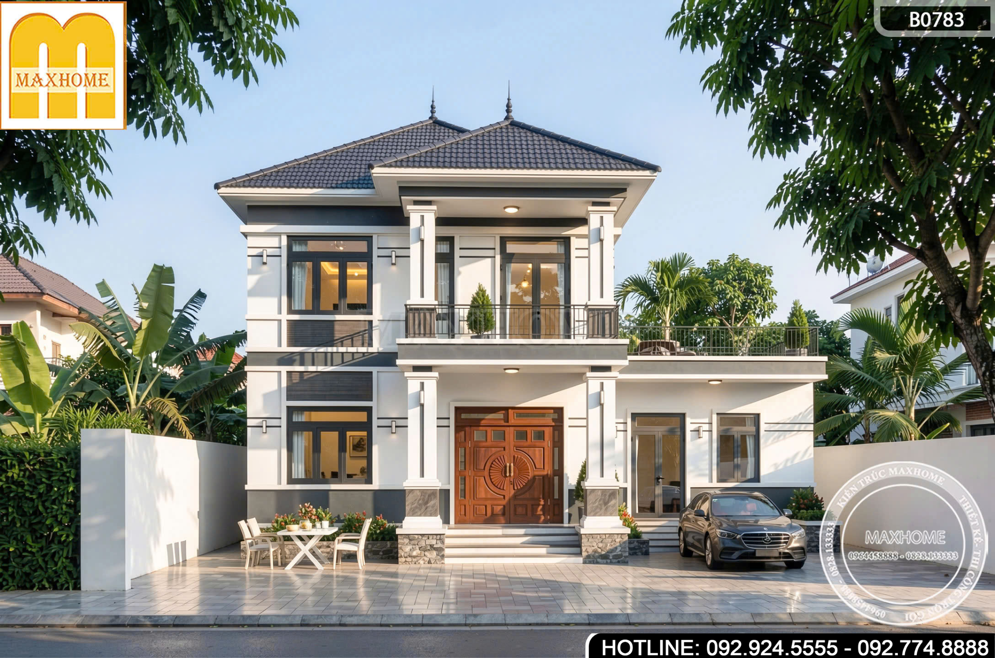 Mẫu Nhà 2 Tầng Mái Nhật Sang Trọng | MH46967 Mẫu Nhà 2 Tầng Mái Nhật Sang Trọng | MH46967