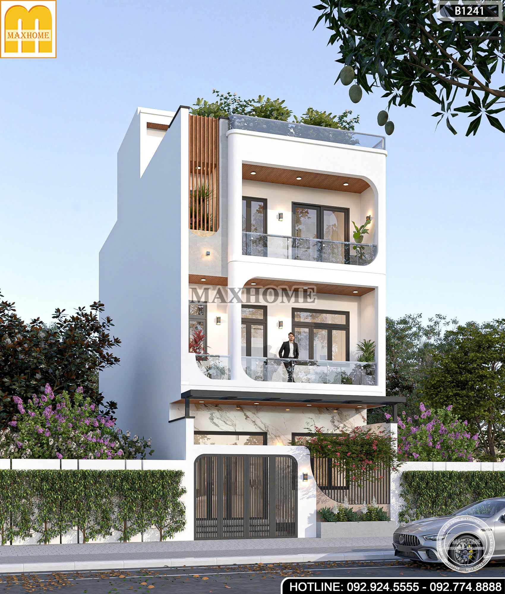 Mẫu Nhà 3 Tầng 1 Tum Tiện Nghi | MH47053