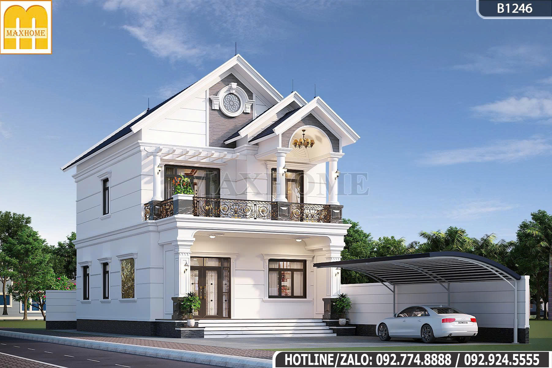 Nhà mái Thái 2 tầng tại Ninh Bình | MH47052