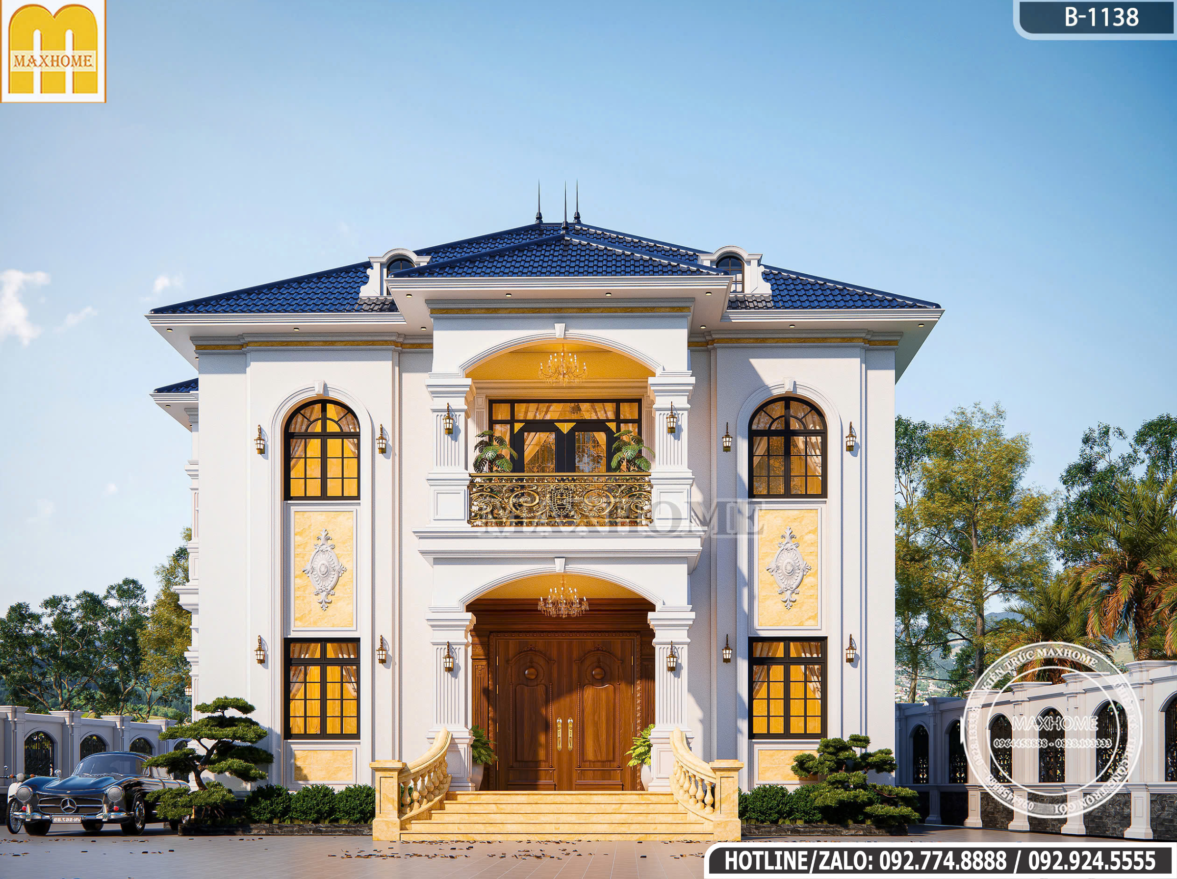Biệt Thự Tân Cổ Điển 2 Tầng Mái Nhật | MH46966