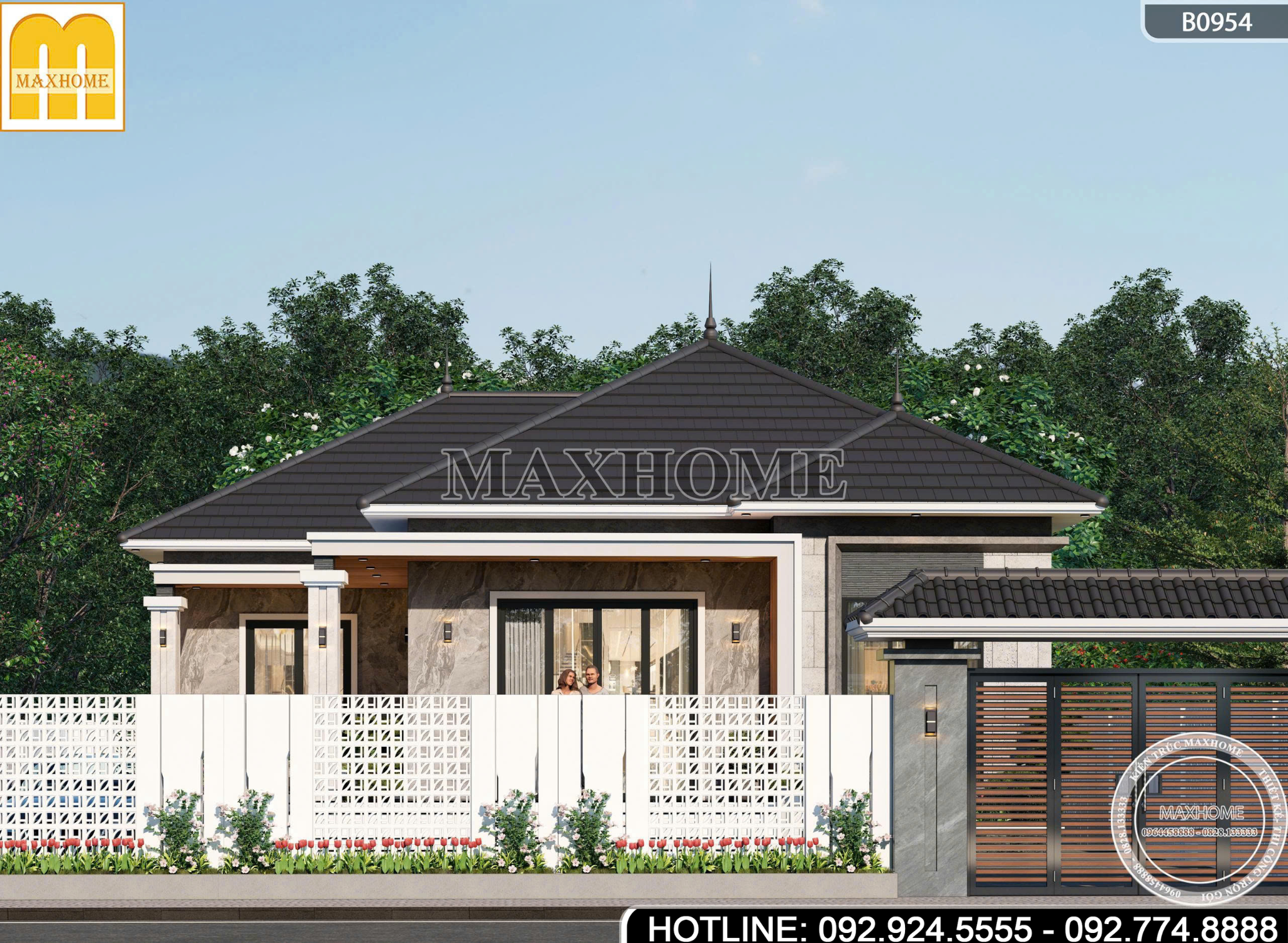 Nhà Cấp 4 Mái Nhật Hiện Đại, Tối Ưu | MH47025