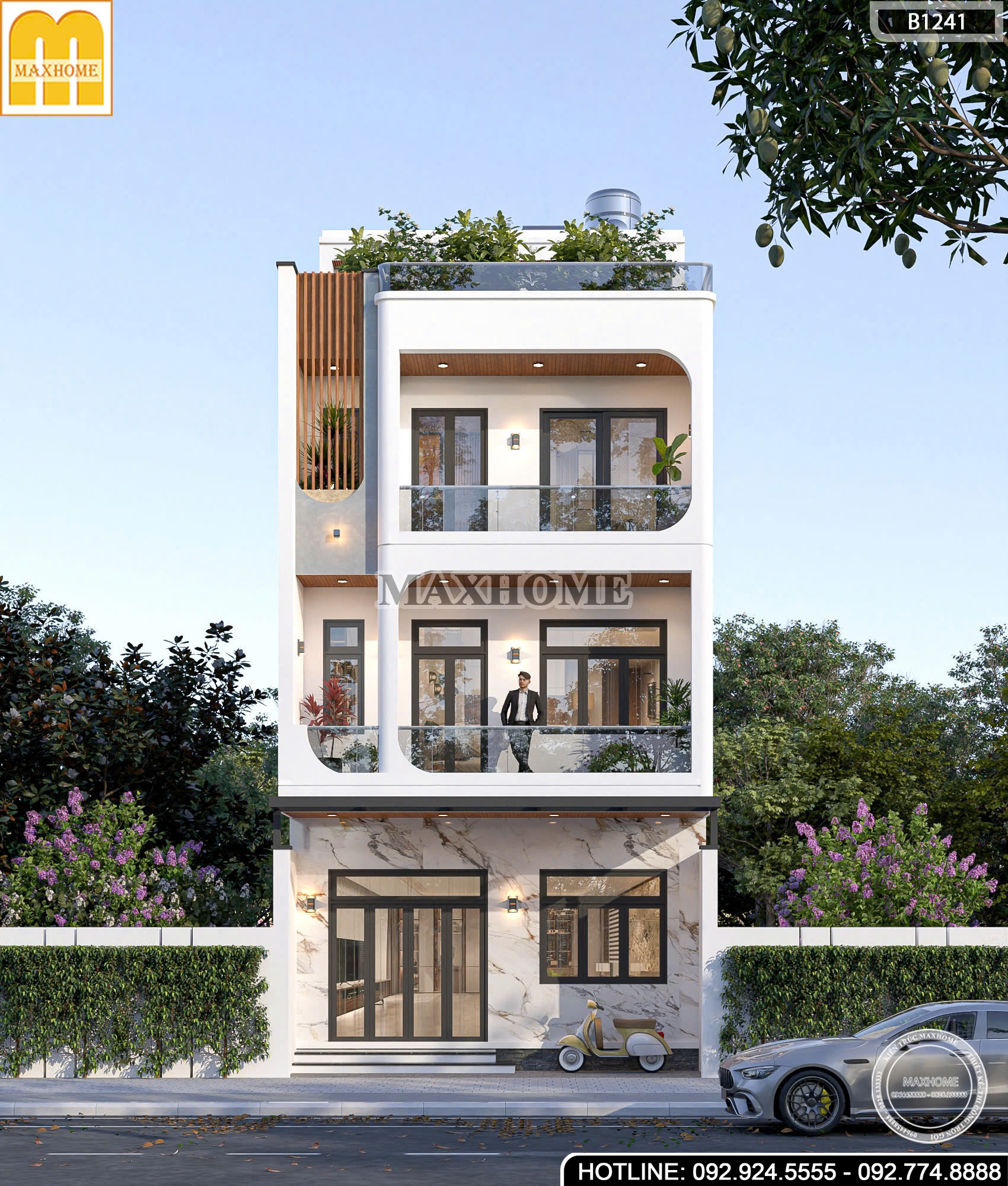 Mẫu Nhà 3 Tầng 1 Tum Tiện Nghi | MH47053