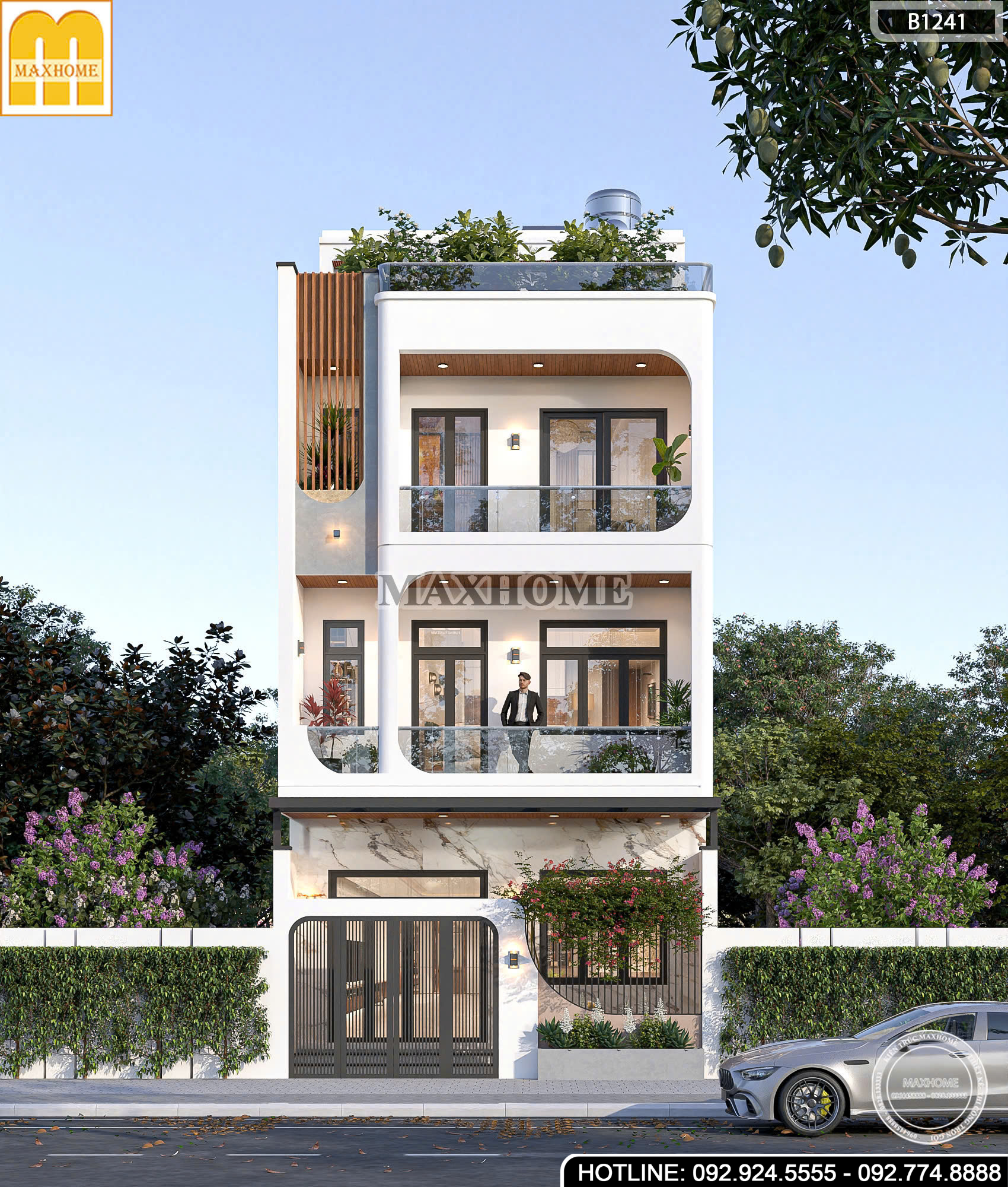 Mẫu Nhà 3 Tầng 1 Tum Tiện Nghi | MH47053
