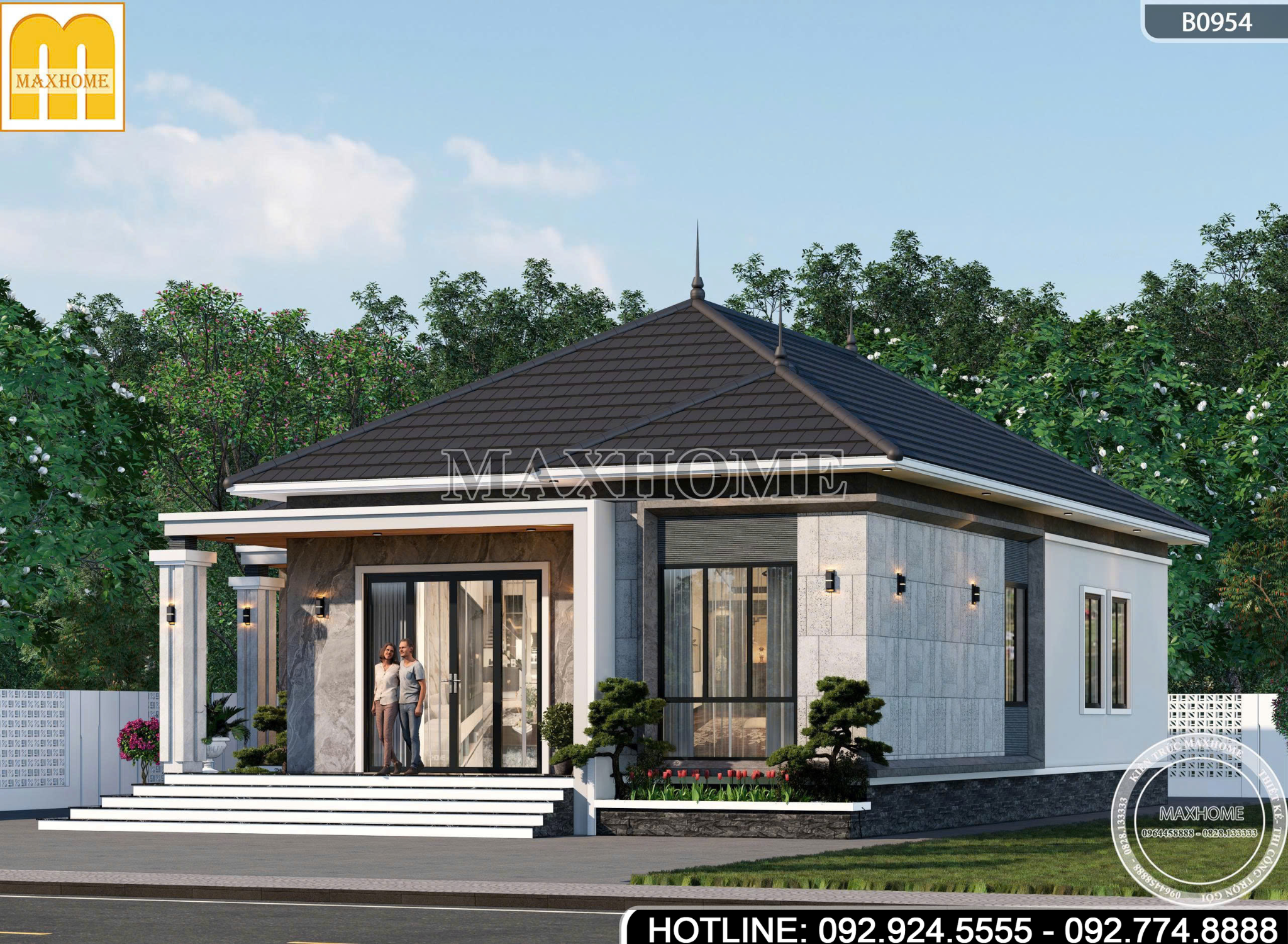 Nhà Cấp 4 Mái Nhật Hiện Đại, Tối Ưu | MH47025