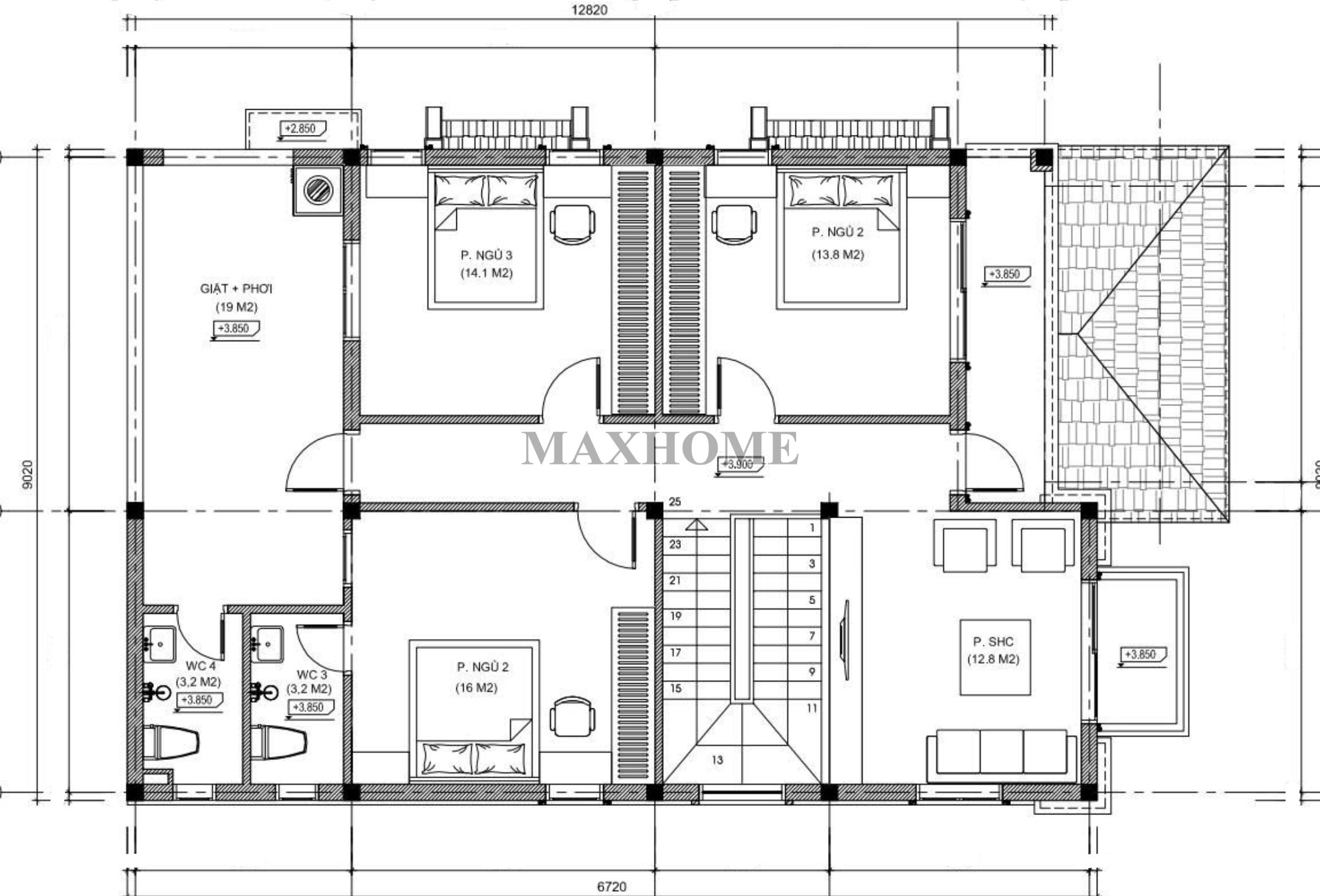 Mặt bằng công năng sử dụng tầng 1