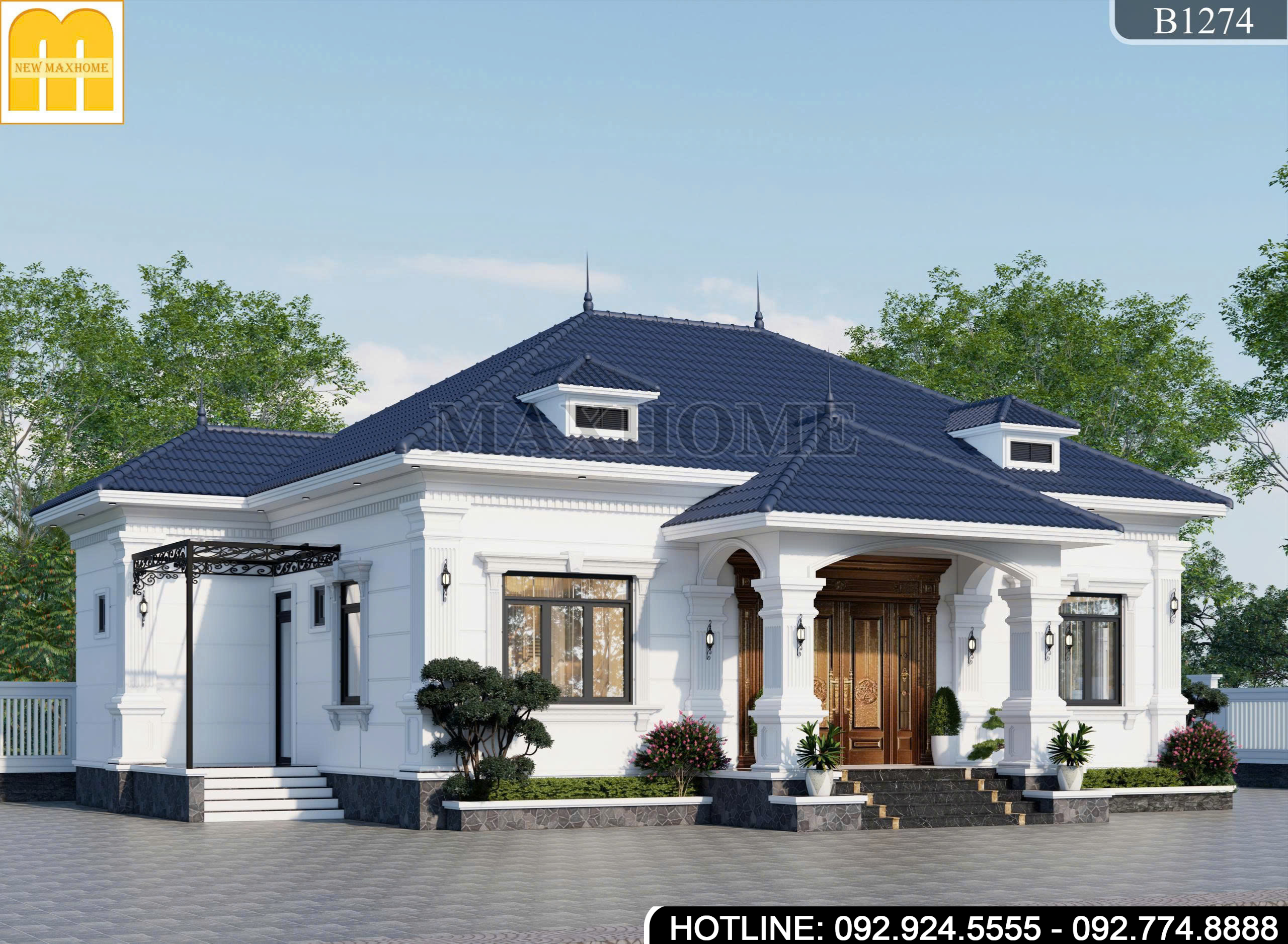 Chiêm ngưỡng mẫu cấp 4 mái Nhật tân cổ tại quê nhà Hưng Yên | MH47108