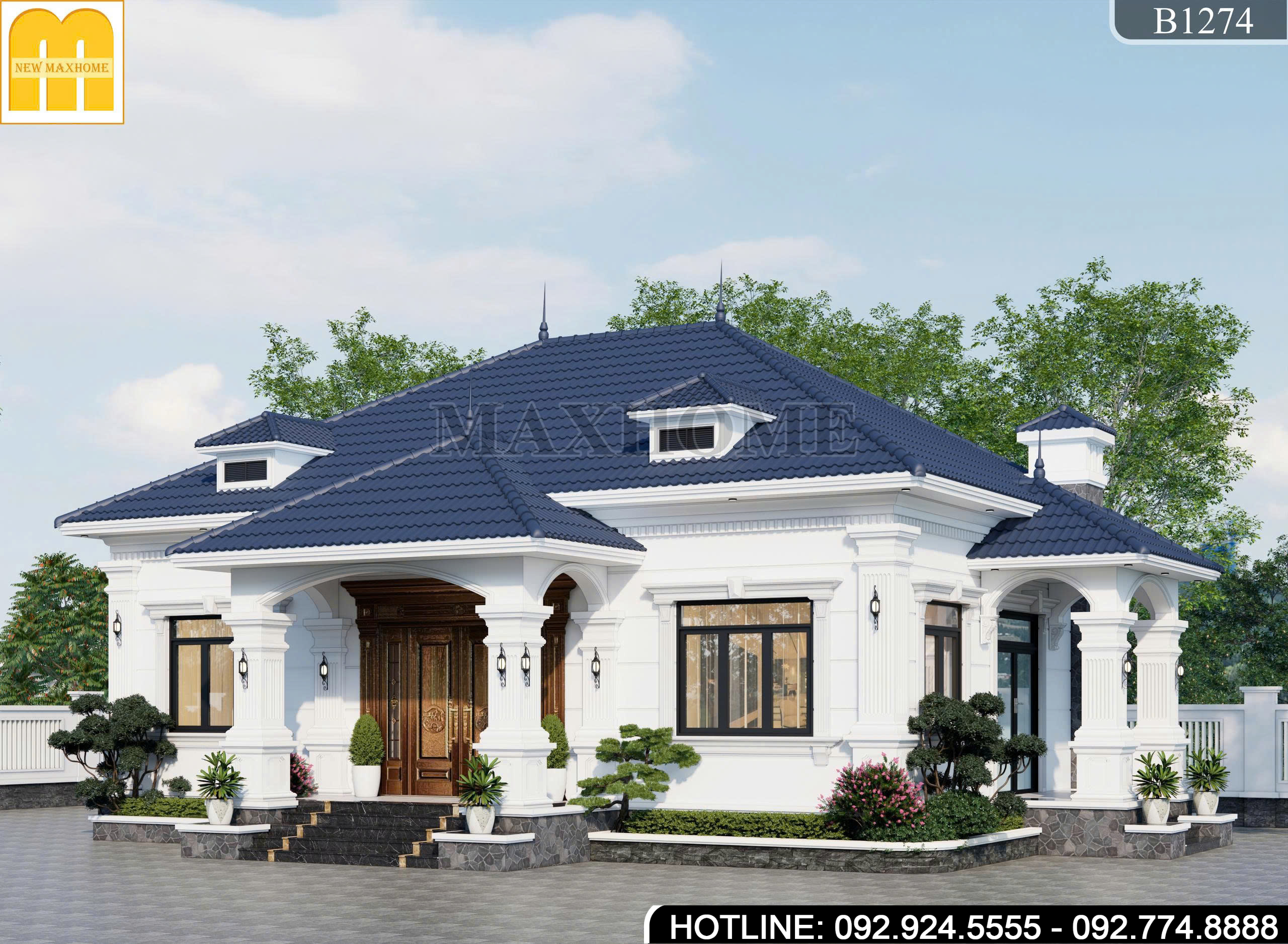 Chiêm ngưỡng mẫu cấp 4 mái Nhật tân cổ tại quê nhà Hưng Yên | MH47108