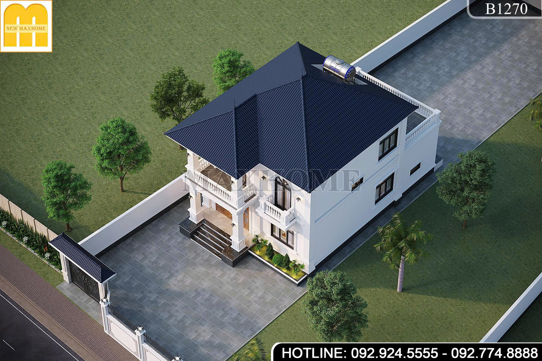 Mẫu 2 tầng mái Nhật tân cổ điện 4 phòng ngủ tại Ninh Bình | MH47096