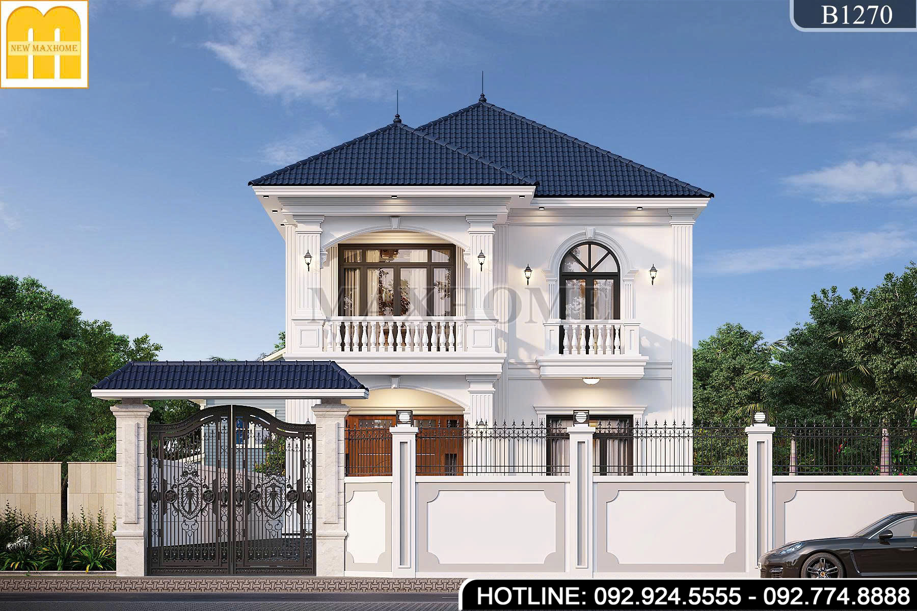 Mẫu 2 tầng mái Nhật tân cổ điện 4 phòng ngủ tại Ninh Bình | MH47096